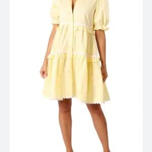 Yellow Puff Sleeve Dress